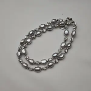 N554 Fresh Water Madama Pearl double layer bracelet