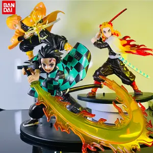Hot Demon Slayer Anime Figure Tanjirou Agatsuma Zenitsu Kyoujurou Anime Model  Action Figure PVC collection Toy for Kids Gift