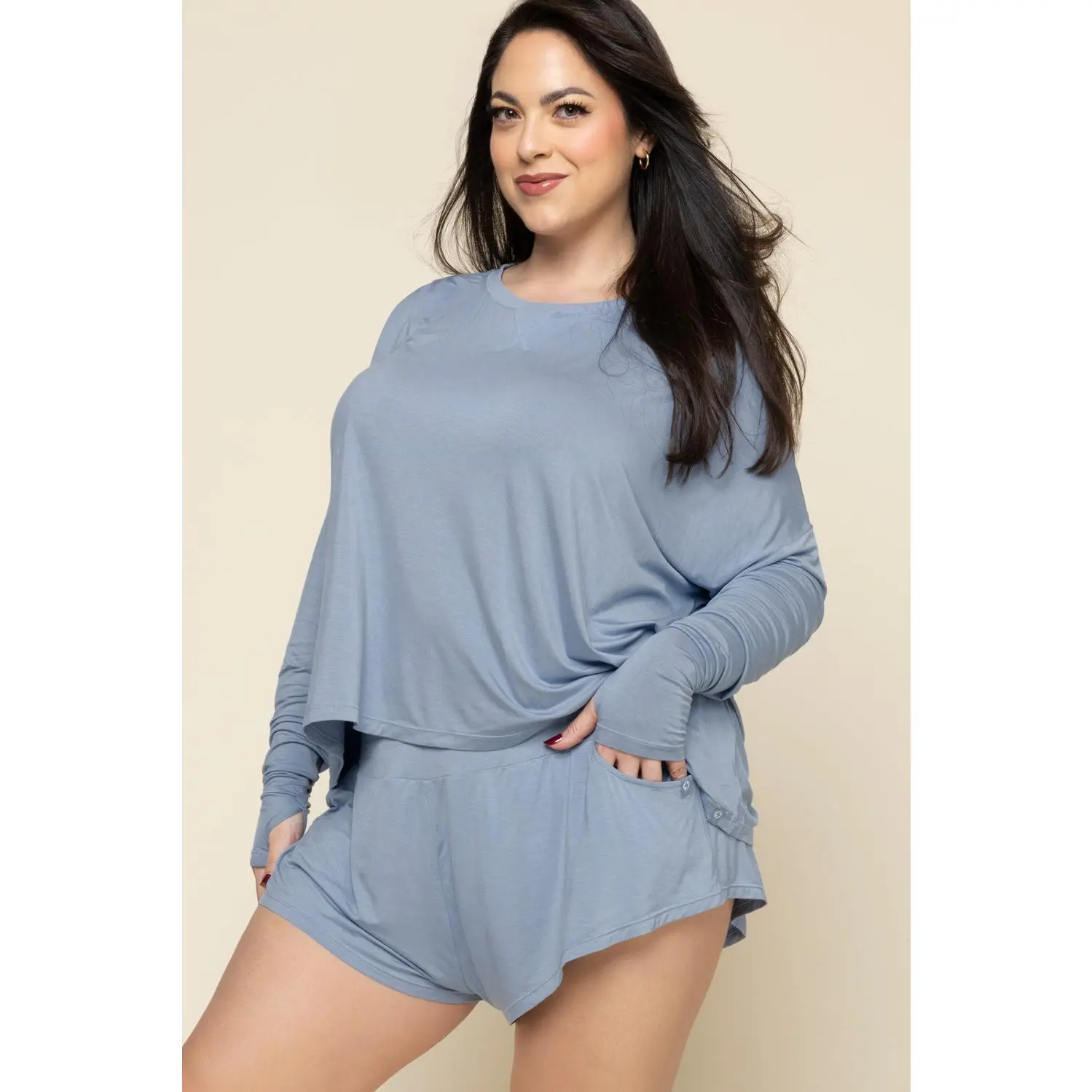 Perfect Lounge Shorts - Dusty Blue