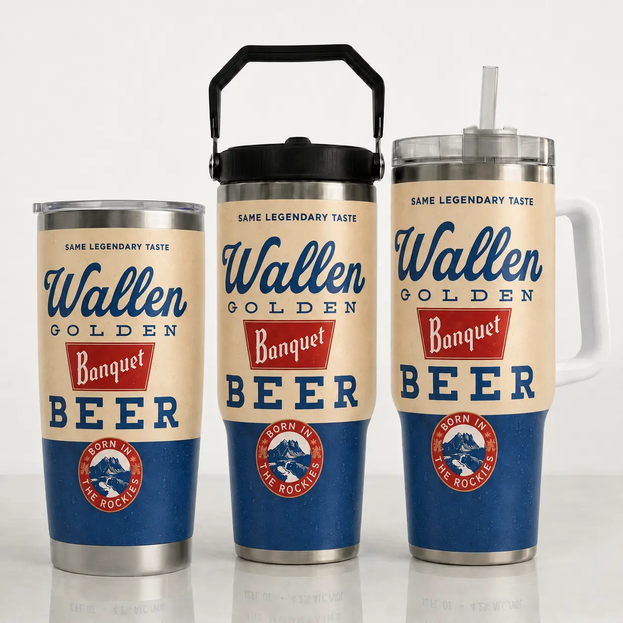 Vintage Country Mountain Tumbler, 20oz 30oz or 40oz Insulated Travel Cup with Lid and Straw, Western Music Lover Gift