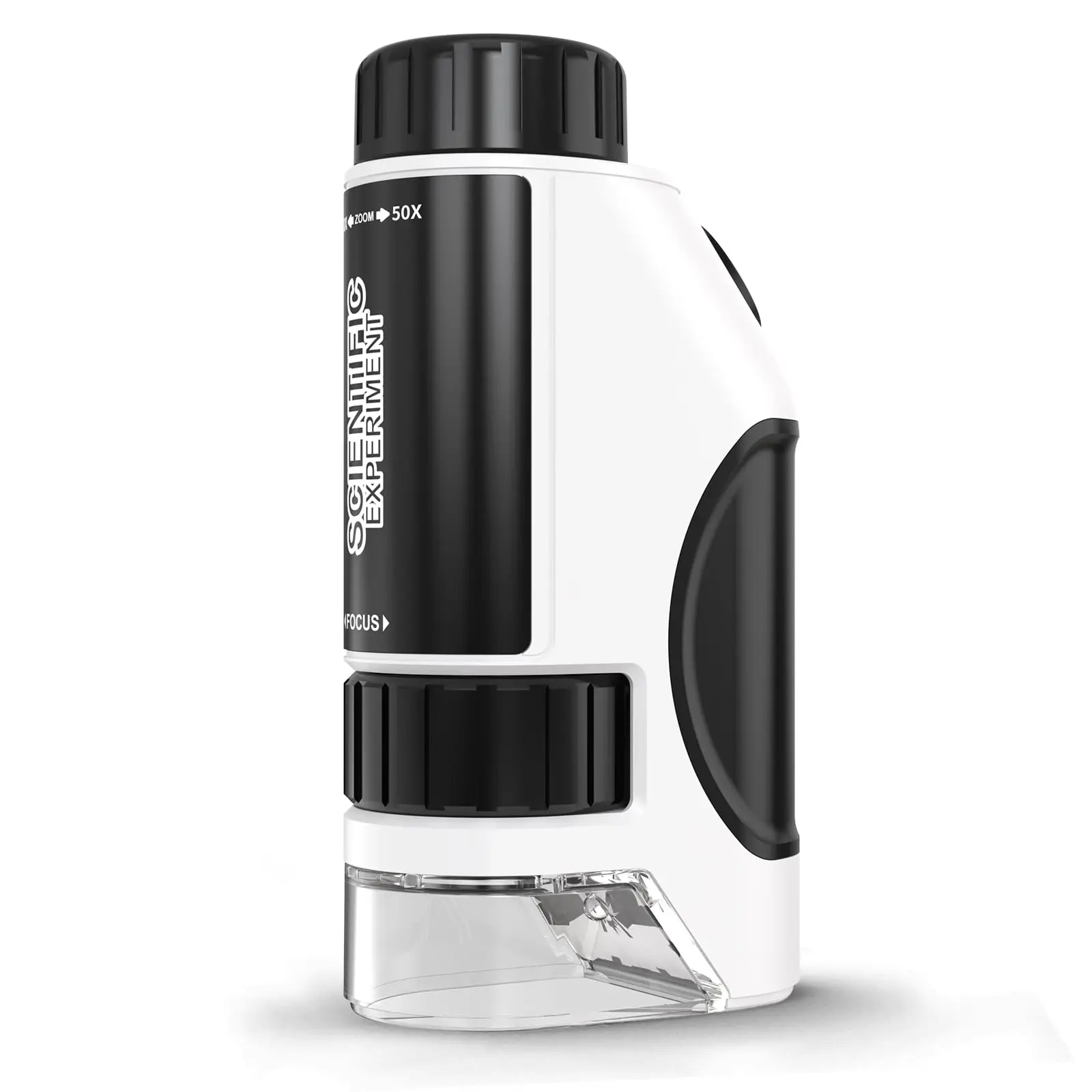 Kids Microscope, Your Scientist Miniscope, Portable Handheld Mini Scope for Kids, 2025 Newly 50 to 300x Pocket Design, Toys for Kids, Educational Gift, White/Black