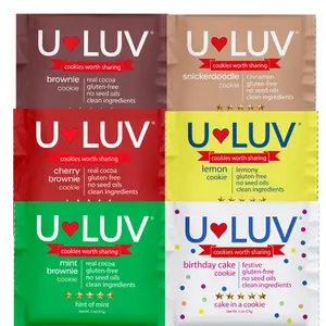 U-LUV Variety Cookie 6 Pack : All six U-LUV cookie flavors in one pack. From rich brownie to bright lemon and warm cinnamon. Soft-baked and flavorful. Gluten-Free • Top 14 Allergen-Free • Seed Oil-Free • No Dyes • No Preservatives