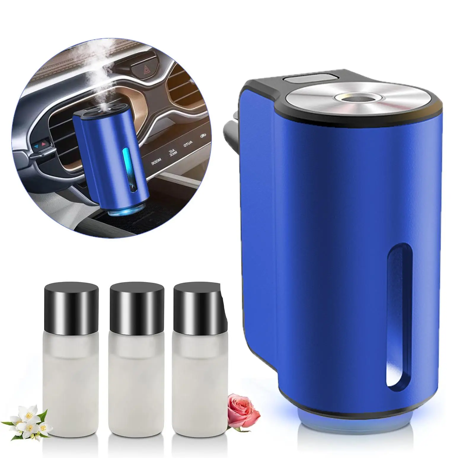 Smart Scent Diffuser, Car Air Freshener Diffuser with 3 Adjustable Intensity for Autumn Harvest Season Christmas Thanksgiving Gifts (with 3*10ml Essen