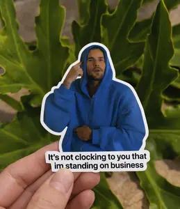 (Set of 2,3,5 pcs) It's not clocking to you that im standing on business Sticker, Music Fan Sticker, Laptop or Water Bottle Decal