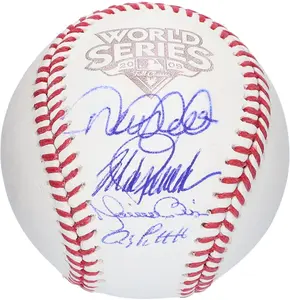 Andy Pettitte, Derek Jeter, Jorge Posada and Mariano Rivera New York Yankees Cour Four Autographed 2009 World Series Logo Baseball - Fanatics Authentic Certified