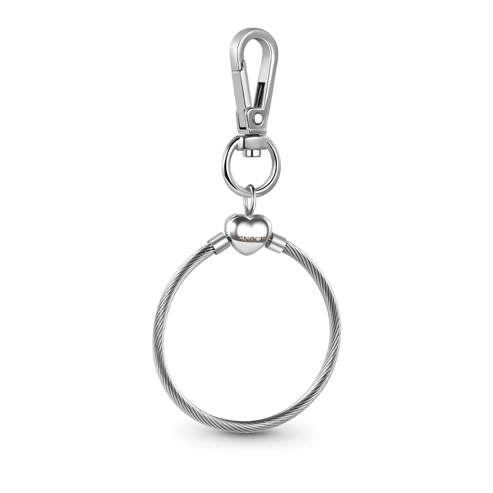 GNOCE Women's Keychain, Sleek Stainless Steel Jewelry Charm Holder with 4cm Loop, Personalizable Gift for Everyday Wear, Casual Wear, Everyday Use, Female Keychain