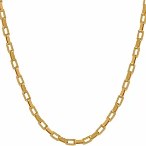 LIFETIME JEWELRY Paperclip Chain Necklace Necklace for Men and Women 24k Real Gold Plated Necklace (3mm, 14 inches)