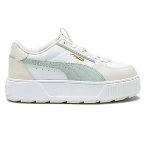 PUMA Womens Karmen Rebelle Platform Sneakers Shoes Casual - Green, White