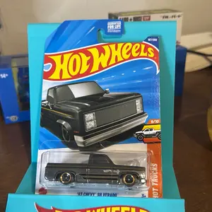 Hot Wheels 83 Chevy Silverado - 9/10 Scale Diecast Model Car with Detailed Design and Collectible Packaging