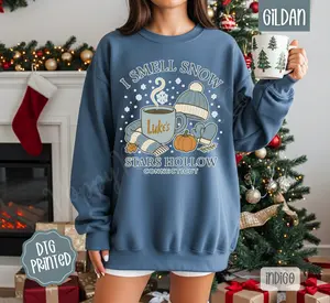 I Smell Snow Sweatshirt, Trendy Women's Christmas Sweater