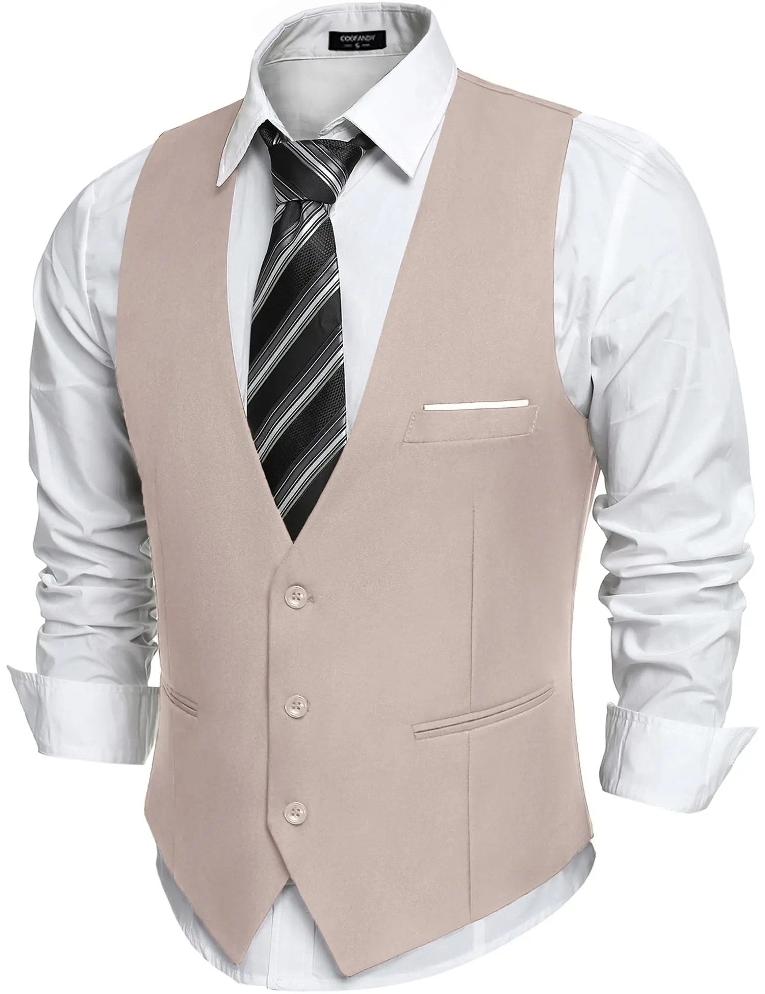 COOFANDY Men's Suit Vest Slim Fit Formal Dress Waistcoat Casual Business Vests for Suit or Tuxedo COOFANDY Men's Suit Vest Slim Fit Formal Dress Waistcoat Casual Business Vests for Suit or Tuxedo
