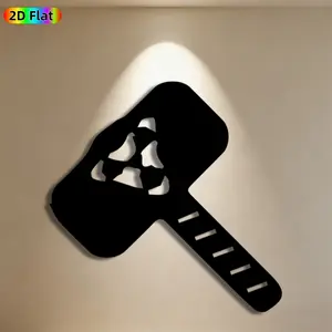 1pc Hammer Metal Wall Art,Hammer Statue Mural, Ideal Gift for New Year, Christmas, Industrial Decor Enthusiasts, Rust-Resistant Metal Wall Decor Wall Sculptures, Perfect for Garage Wall & Garden Fence, Unique Industrial Style Decor