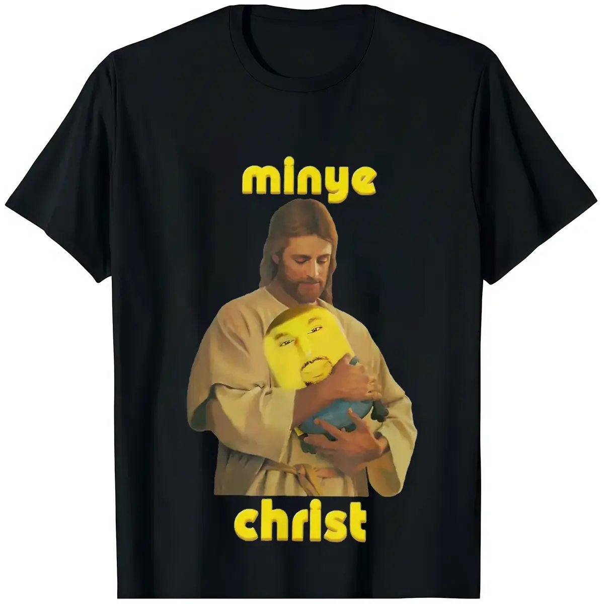 ✝️😂[TikTok Trending Shirt][Funny  Meme Tee]Christ & Minye Funny Meme T-Shirt – Unisex Graphic Tee, Men & Women Cotton Short Sleeve Streetwear Top