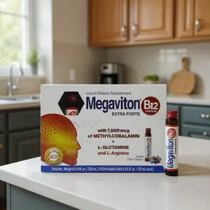 Megaviton B12 Extra Forte 7500 mcg Liquid | 10 Drinkable Vials 8.50 fl oz Health Dietary Edible Healthcare