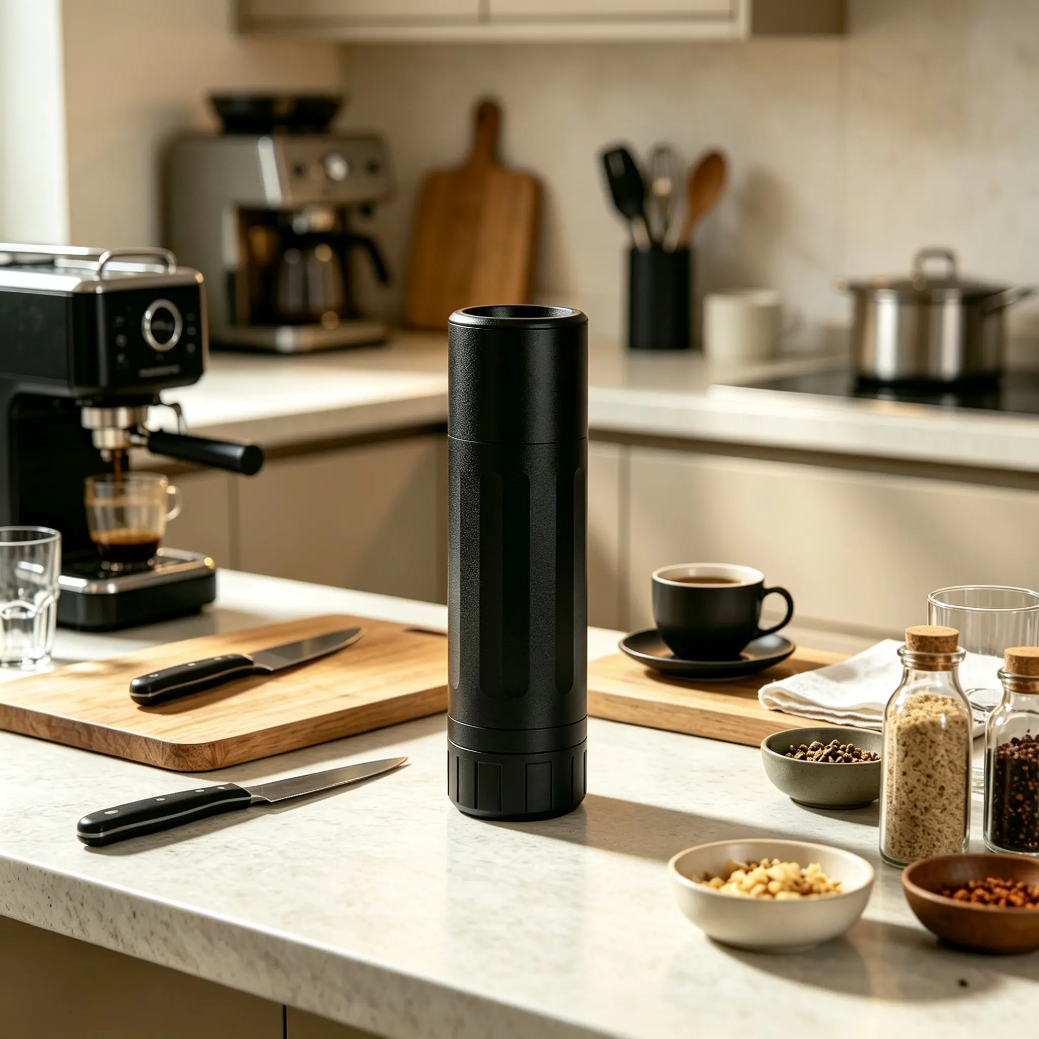 Quick-Detach Ghost Metal Silencing Kitchen Essentials Modern Espresso Machine - Sleek Design, Durable Build, Perfect for Home Brewing