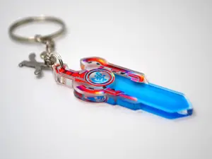 Xenoblade Chronicles Monado Keychain - Acrylic 2 in / 5.08 cm - Compact & Lightweight - Iconic Monado Sword Design - Perfect Fan Accessory