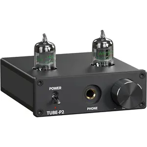 P2 Headphone Amplifier Vacuum Tube Headphone Amp Mini Hi-Fi Stereo  with Low Ground Noise Output Protection