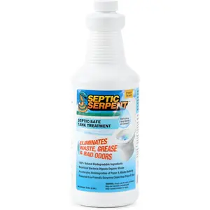 Direct Septic Serpent Tank , Fast-Acting  Liquid Septic Tank , Breaks Down  with Enzymes & Beneficial , Septic Cleaner, Septic System , 32 Oz.