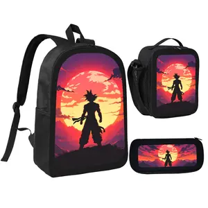 Goku Anime Printed School Backpack Cool Manga Art Durable Lightweight Student Casual Bag Aesthetic Daily Pack Perfect Gift For Teen Boys Girls Anime Enthusiasts