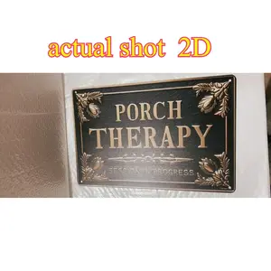 2D Porch Therapy  Sign Porch Therapy Session In Progress Wall Decor For Front Back Porch Patio Decoration Deck Bar Garden Backyard Decor 8 X 12 In Christmas gift