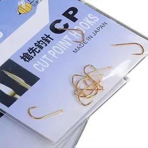 Makelo Japanese Barbless Gold Bait Hooks (Spade)- Sizes #2