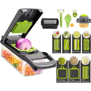 16 in 1 Vegetable Chopper Fruit Salad Mandolin Slicer Food Dicer Cutter Peeler