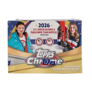 2026 Topps Chrome U.S. Olympics 7-Pack Blaster Box (7 Packs Per Box, 4 Cards Per Pack)
