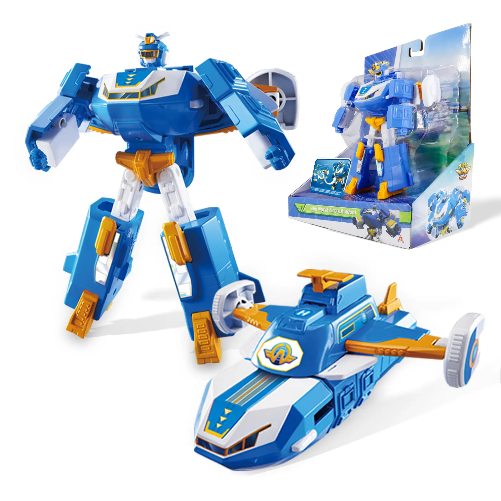 Super Wings World Aircraft Playsets | Season 6 New Air Moving Base | Airplane Toys Mini Plane Transformable Toys | Transform Aircraft to Robot | Preschool Toy Plane Set for 3 4 5 Year Old Boys Girls