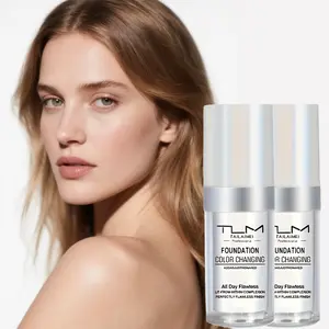 4Pc TLM Makeup Liquid Foundation Waterproof Sweatproof Foundation Oil Control Concealer for All Skin Types 30ml