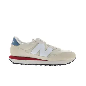 New Balance 237 MS237VJ Mens Beige Suede Lace Up Lifestyle Sneakers Shoes