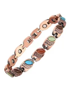 Women's Elegant Leaf Design Magnetic Bracelet, FashionJewelry for Party, Daily Clothing Decor, Trendy All-match &Exquisite Jewelry for Birthday Gift