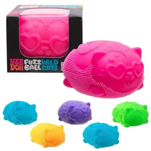 Fuzzball Wildcat Stress Relief Toy, Anxiety Relief Products, Decompression Squeeze Tool, Fidget Stones Alternative, Sensory Stress Reliever for Fidgeting Needs