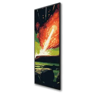 20x60 in. Orange Framed Artistic Photo Print - Home Decor Wall Art, Home Supplies Posters & Prints
