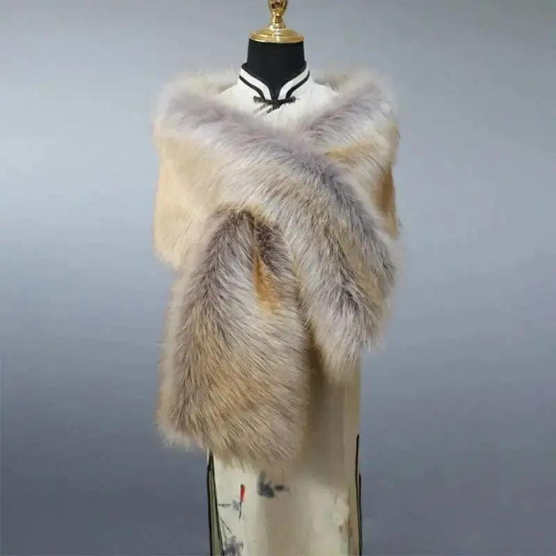 32 Colors 165*30cm Women Luxury Warm Faux Fox Fur Shawl Winter Ladies Plush Scarf Wraps Cloak Coat Wedding Long Cape Scarves(Sheets) 32 Colors 165*30cm Women Luxury Warm Faux Fox Fur Shawl Winter Ladies Plush Scarf Wraps Cloak Coat Wedding Long Cape Scarves(Sheets)