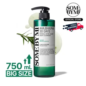 AHA BHA PHA 30 Days Miracle Acne Clear Body Cleanser 13.5oz - Body Odor Control & Back Acne Treatment - Gentle Exfoliating Body Wash - Korean Skincare