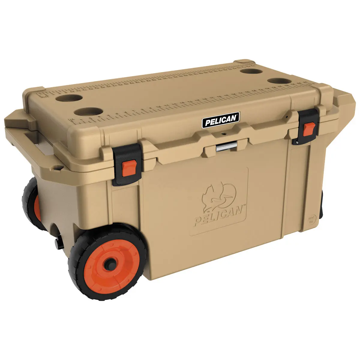 Pelican 80QT Elite Cooler, Wheeled, Tan