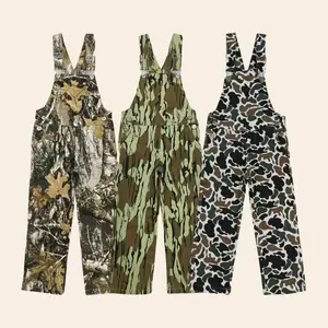 Kids Boy Denim Overalls Camo Jumpsuit Hunting Clothing Outfit UWH