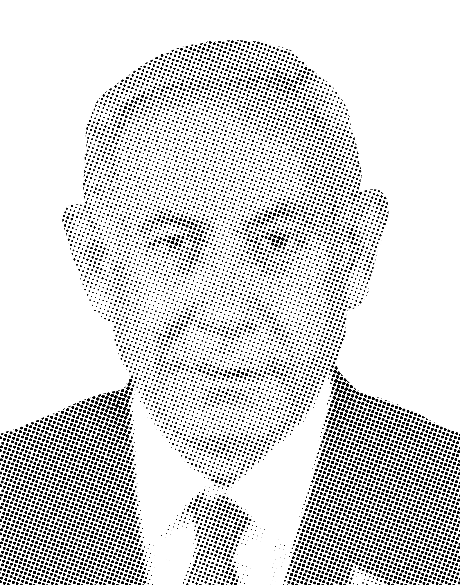Benjamin Netanyahu Halftone Stencil