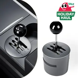Cup Holder Shifter for Tesla Model 3, Model Y Accessories, Creative Fidget Toy, Manual Gear Stick Control Sense, Rediscover Mechanical Feel, Black