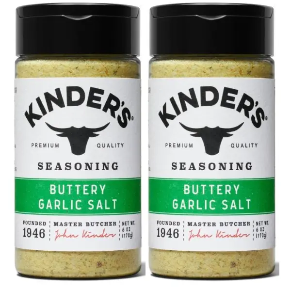 2 Pack Kinder's Buttery Garlic Salt Seasoning, 6 oz