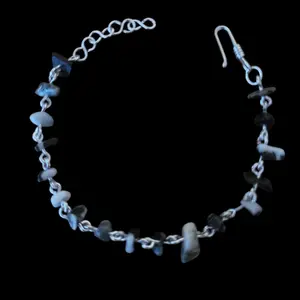 black and white beaded wire wrapped bracelet