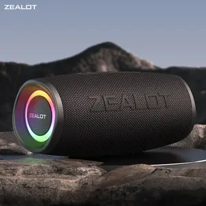 【 ZEALOT 】IP67 Waterproof Bluetooth Speaker 50W 20H Playtime, BassUp Technology, Wireless Stereo Poolside Sound, Camping Movie Night, RV Tour - Perfect for Outdoor Enthusiasts, Birthday Gifts, RGB Ambient Lights