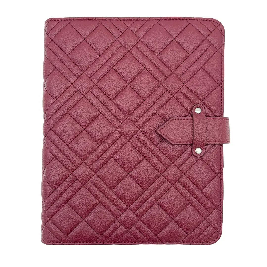 Genia Strap Binder - Burgundy