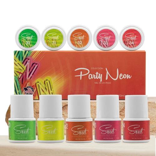 Sweet Natural Party Neon Gel Collection 5 colors for manicure
