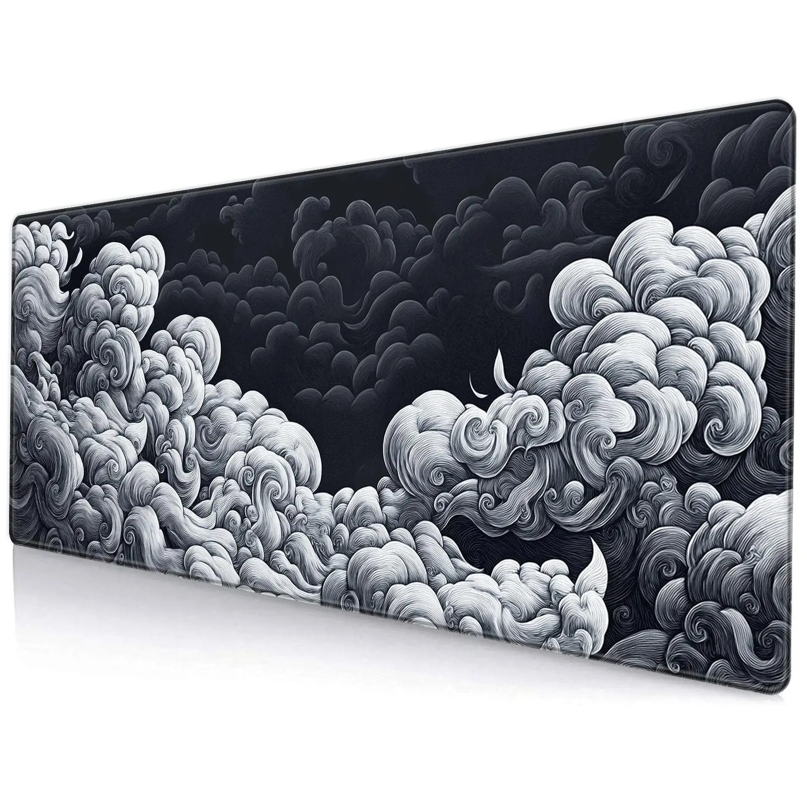 Cloud Pattern Mouse Pad, Rectangle Gaming Mouse Pad, Office Desk Keyboard Mat for Home Office Desk, Non-Slip Rubber Base Mousepad for Gaming, Gaming Desk Accessory, Computer Desk Accessories