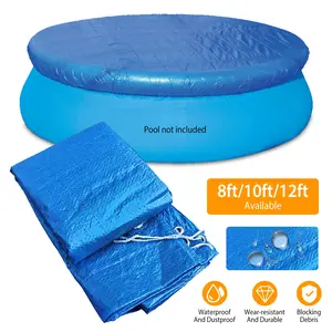 Swimming Pool Round Cover Protector Dustproof Waterproof Paddling Pool Cover 8ft,10ft,12ft, tiktokshopspringglowup