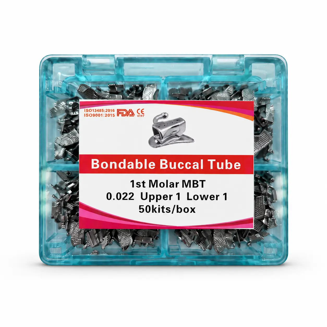 50 Sets 200 Dental Orthodontic Buccal Tube 1st 2nd Molar Roth/MBT 022 Mesh Base Orthodentalusa Corp. Made in Usa Dental Orthodontic Accessory Dental Accessories