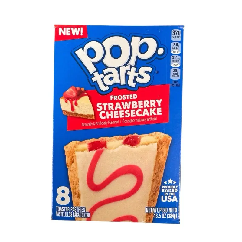 Pop-Tarts Frosted Strawberry Cheesecake Flavor- 1 Box 8 Pastries Pop-Tarts Frosted Strawberry Cheesecake Flavor- 1 Box 8 Pastries