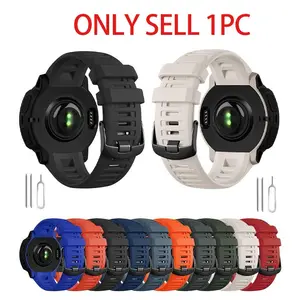 Soft Silicone Strap Compatible with Garmin Instinct 2, Adjustable Sport Silicone Band, Waterproof, Breathable, Comfortable Wear