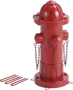 16.5"H Metal Fire Hydrant for Dogs to Pee On, Vintage Dog Fire Hydrant Pee Post for Outdoor Decor